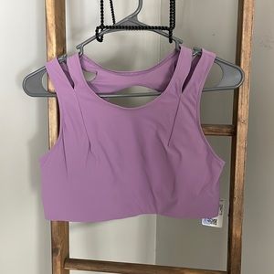 NWT! Strong front purple lululemon high neck sports bra